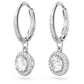 Swarovski Constella White Pavé Drop Earrings Rhodium Plated