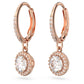 Swarovski Constella Round Cut Pavé Drop Earrings White