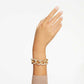 Elegant Swarovski Dextera Gold-Tone Plated Bracelet with Mixed White Crystals