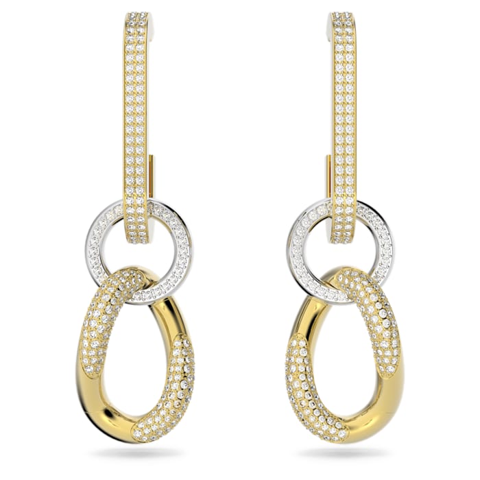 Swarovski Dextera White Gold‑Tone Plated Crystal Chain Earrings