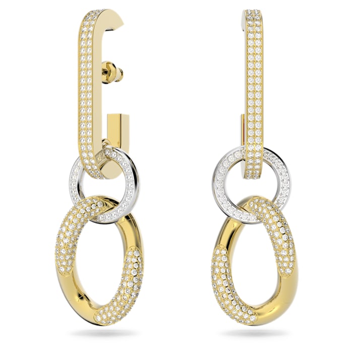 Swarovski Dextera White Gold‑Tone Plated Crystal Chain Earrings