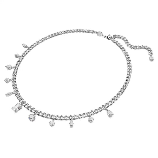Swarovski Dextera Silver Thick Chain Necklace