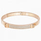 Swarovski Distinct White Crystal Pavé Rose Gold-Tone Plated Bangle Bracelet