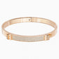 Swarovski Distinct White Crystal Pavé Rose Gold-Tone Plated Bangle Bracelet