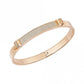 Swarovski Distinct White Crystal Pavé Rose Gold-Tone Plated Bangle Bracelet