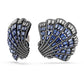 Swarovski Idyllia Blue Crystal Shell Clip Earrings for Women