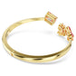Swarovski Pink Crystal Gold-Plated Gema Bangle Mixed Cuts