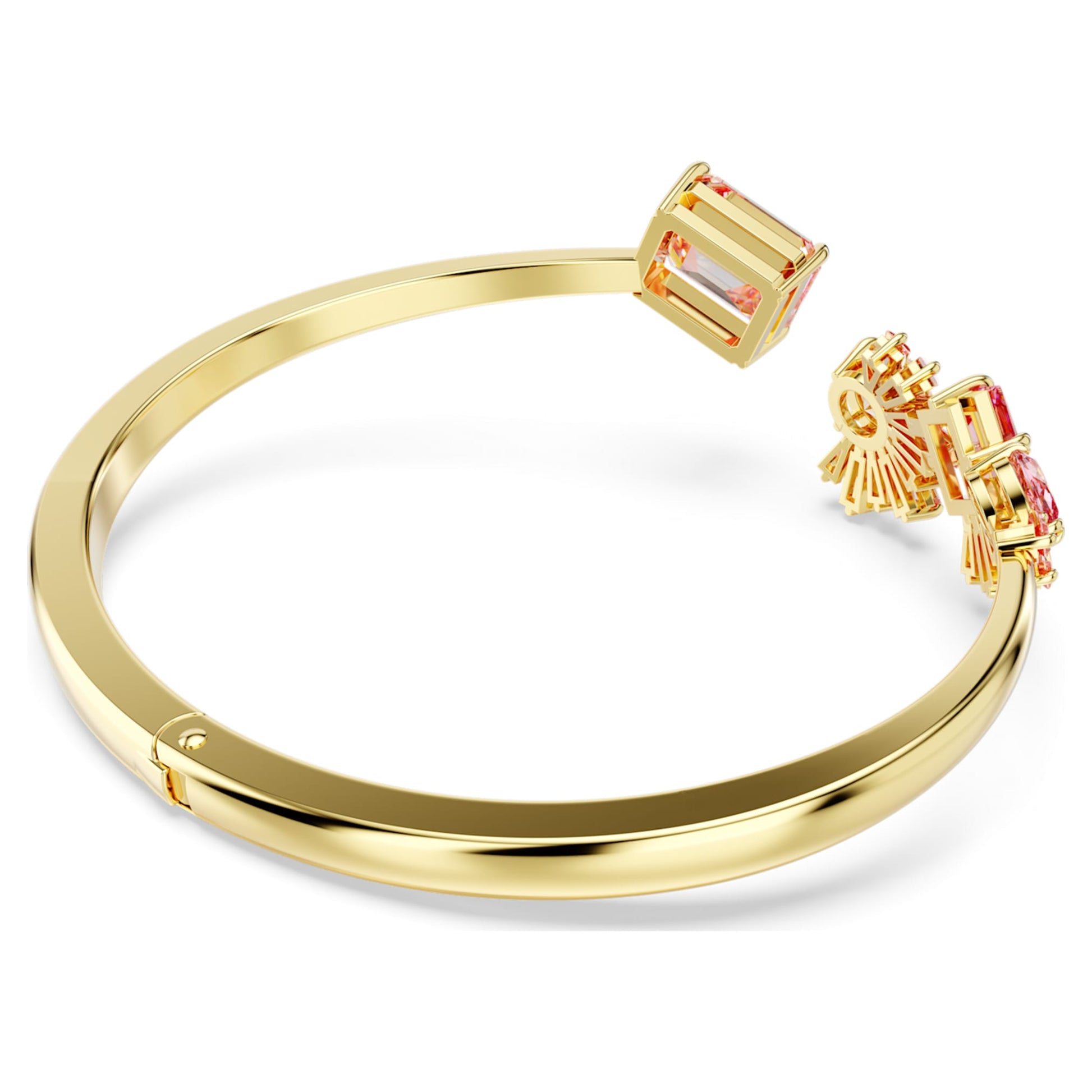 Swarovski Pink Crystal Gold-Plated Gema Bangle Mixed Cuts