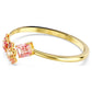 Swarovski Pink Crystal Gold-Plated Gema Bangle Mixed Cuts
