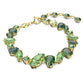 Elegant Swarovski Gema Green Mixed-Cut Bracelet Gold-Tone Plated