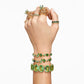 Elegant Swarovski Gema Green Mixed-Cut Bracelet Gold-Tone Plated