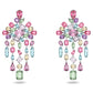SWAROVSKI Gema Multicolored Crystal Chandelier Clip Earrings Rhodium-Plated