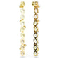 Swarovski Gema Asymmetrical Multicolored Gold-Tone Long Crystal Drop Earrings