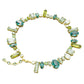 Gema Necklace, Mixed Cuts, Green, Gold-Tone Plated Crystal Jewelry