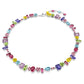 Swarovski Gema Multicolored Rhodium Plated Necklace: Mixed Crystal Cuts, Dazzling Elegance