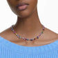 Swarovski Gema Multicolored Rhodium Plated Necklace: Mixed Crystal Cuts, Dazzling Elegance
