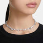 Swarovski Gema Mixed-Cut White Crystal Rhodium-Plated Dazzling Necklace for Women
