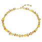 Elegant Gema Tennis Necklace, Mixed Yellow Crystals, Gold-Tone Plated
