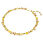 Elegant Gema Tennis Necklace, Mixed Yellow Crystals, Gold-Tone Plated