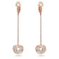 Swarovski Long White Crystal Clip Earrings