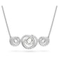 Elegant Swarovski Generation White Rhodium Plated Necklace with Shimmering Pavé Crystals