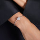 Swarovski Hyperbola White Rhodium Plated Heart Bangle Elegant