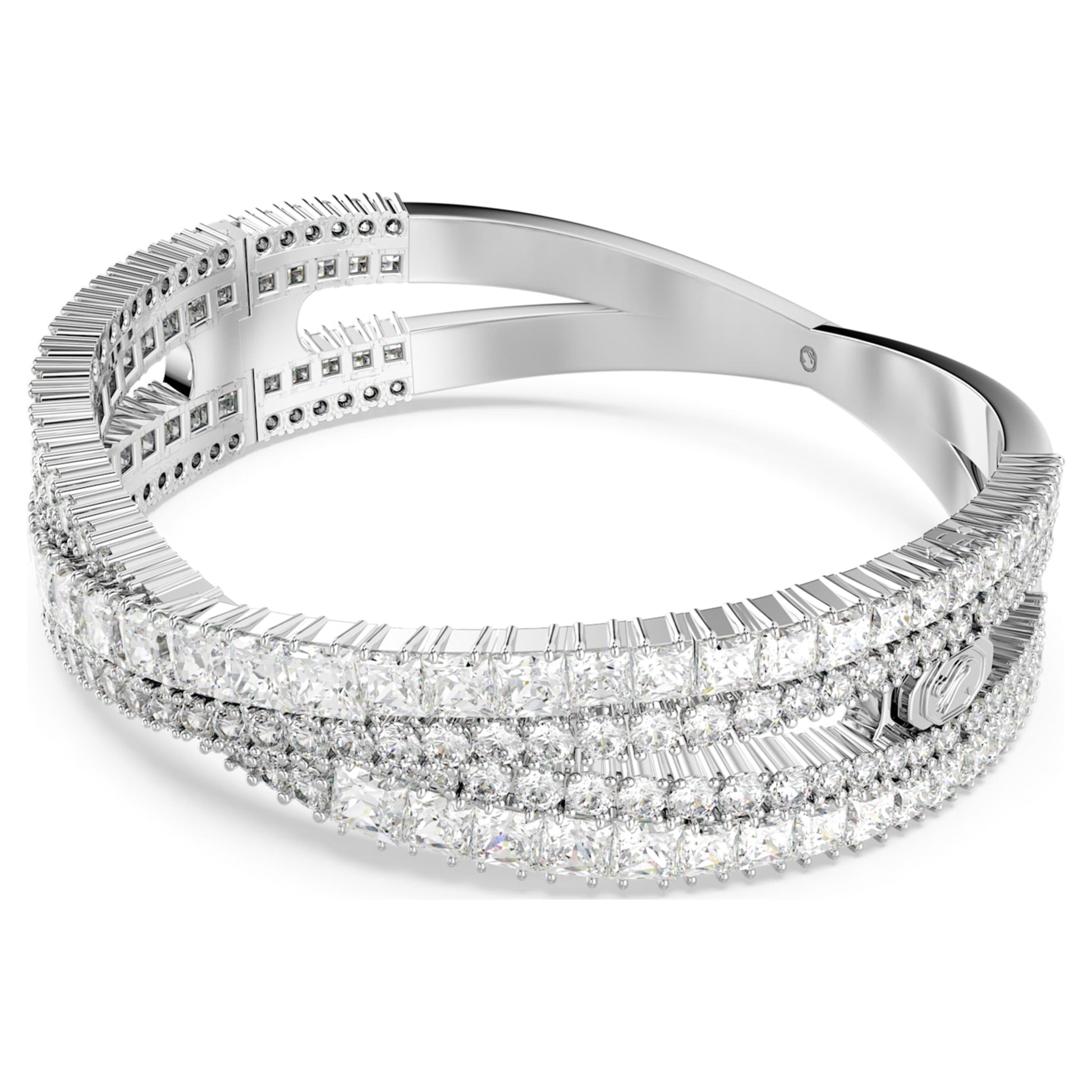 Swarovski Hyperbola Infinity Cuff Bracelet in White Rhodium
