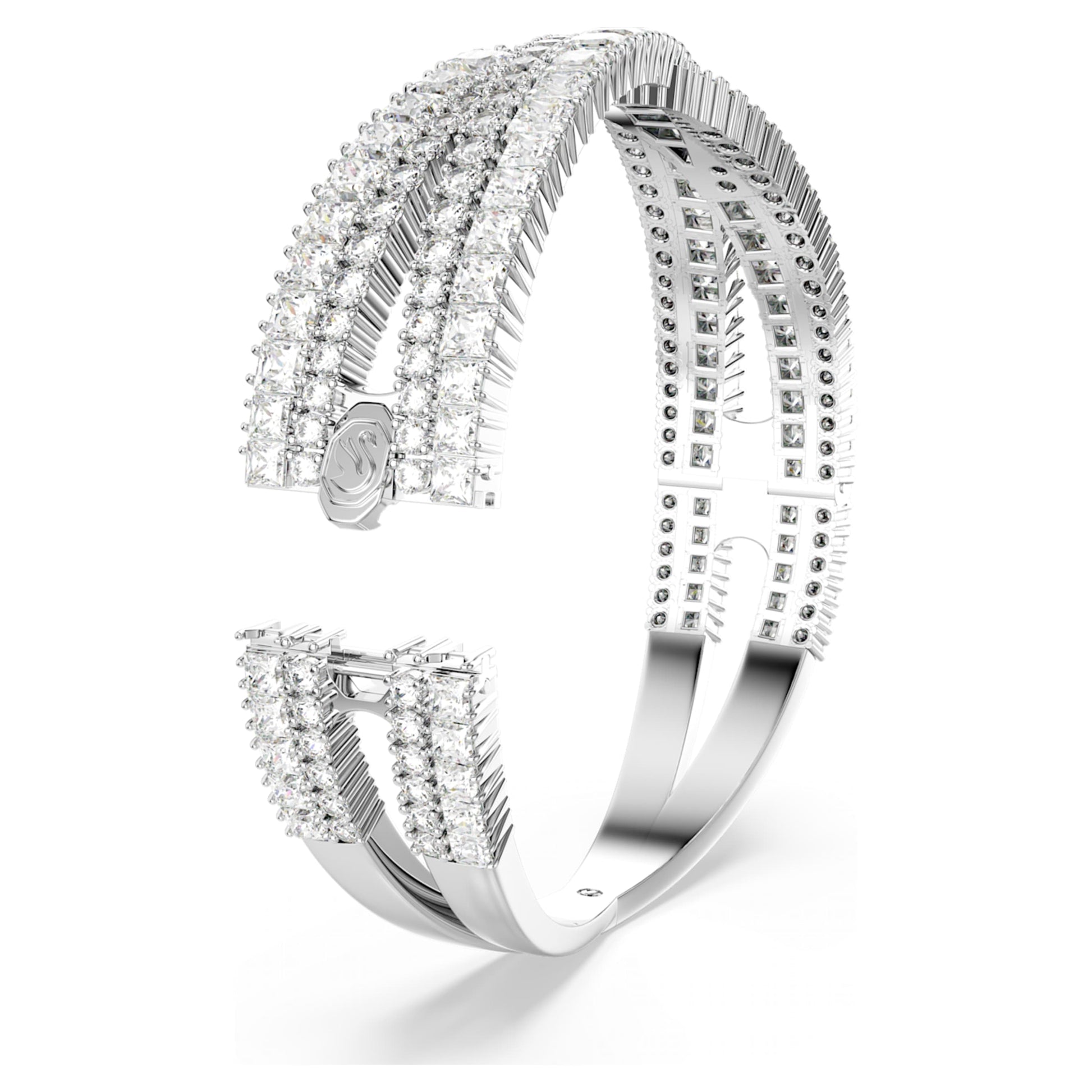 Swarovski Hyperbola Infinity Cuff Bracelet in White Rhodium
