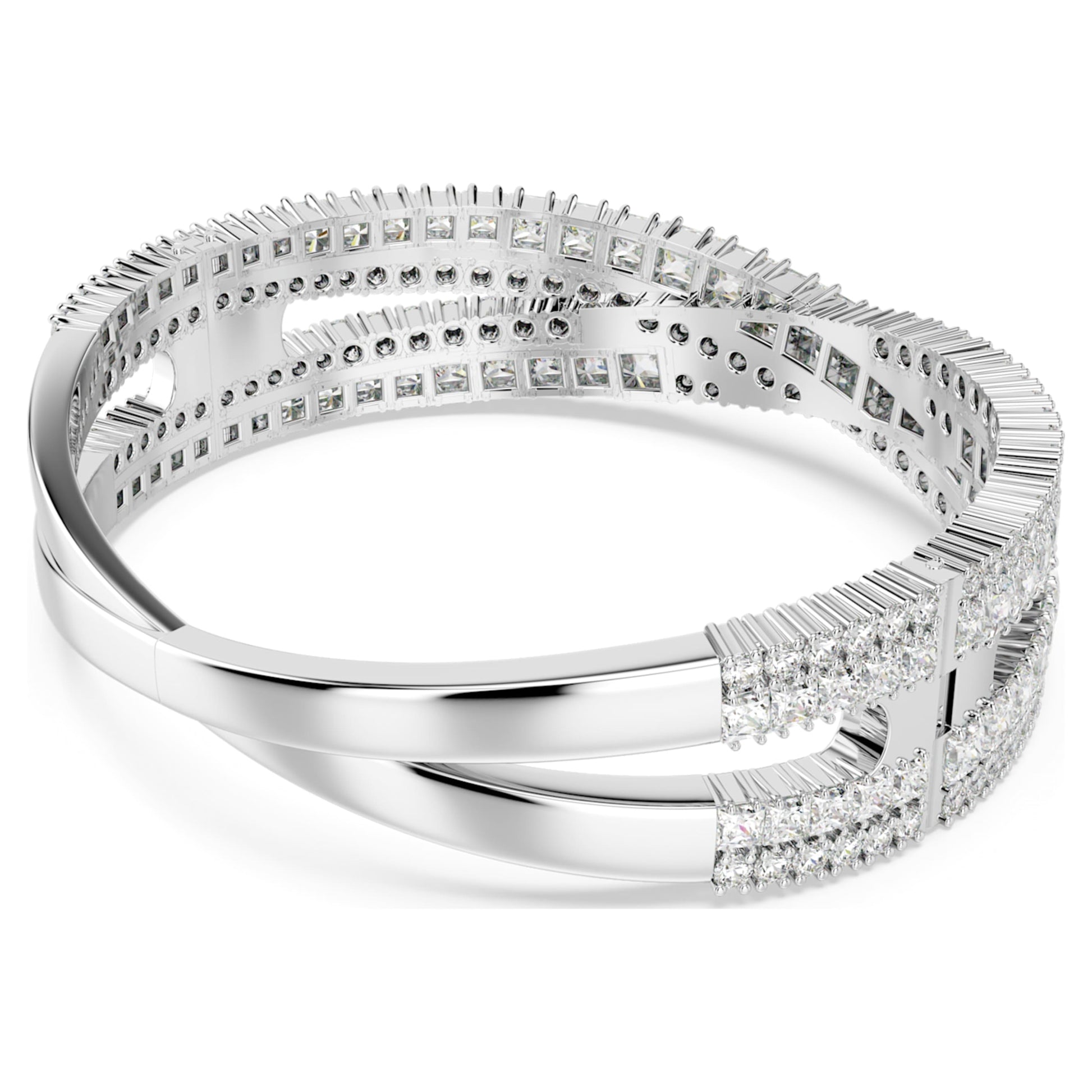 Swarovski Hyperbola Infinity Cuff Bracelet in White Rhodium