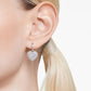 Swarovski Hyperbola Heart Drop Earrings White Rhodium Plated