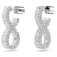 Swarovski Hyperbola Infinity White Rhodium Plated Crystal Hoop Earrings