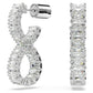 Swarovski Hyperbola Infinity White Rhodium Plated Crystal Hoop Earrings