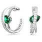 Swarovski Hyperbola Green Rhodium Plated Hoop Earrings with Mixed-Cut Crystals