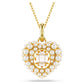 Swarovski Hyperbola Crystal Pearl Heart Pendant Necklace