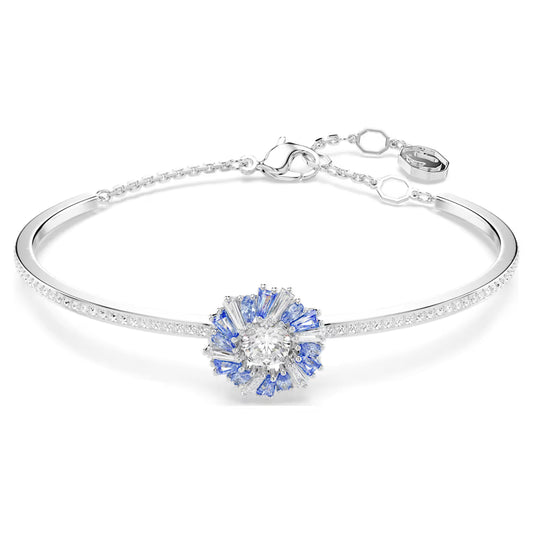 Swarovski Idyllia Blue Flower Bangle Sparkling Crystals Necklace