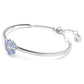 Swarovski Idyllia Blue Flower Bangle Sparkling Crystals Necklace