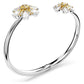Swarovski Idyllia Elegant Yellow Flower Bangle Rhodium Plated