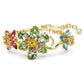 Idyllia Mixed‑Cut Flower Bracelet Gold‑Tone Plated Multicolored Swarovski