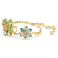 Idyllia Mixed‑Cut Flower Bracelet Gold‑Tone Plated Multicolored Swarovski