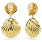 SWAROVSKI Idyllia Gold‑Tone Clip Earrings with Crystal Pearl Ocean Inspiration