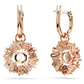 Swarovski Idyllia Pink Flower Drop Earrings, Rose Gold-Tone Plated, Mixed Crystal