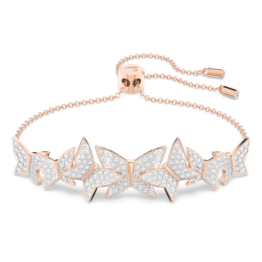Swarovski Idyllia Lilia Butterfly White Rose Gold Bracelet