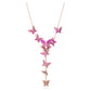 Swarovski Idyllia Lilia Pink Crystal Pave Butterfly Necklace