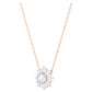 Swarovski Idyllia Sunburst Crystal Pendant Necklace, Rose Gold-Tone Plated, White