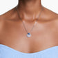 SWAROVSKI Idyllia Blue Shell Pendant Rhodium Plated Necklace