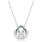 SWAROVSKI Idyllia Blue Shell Pendant Rhodium Plated Necklace