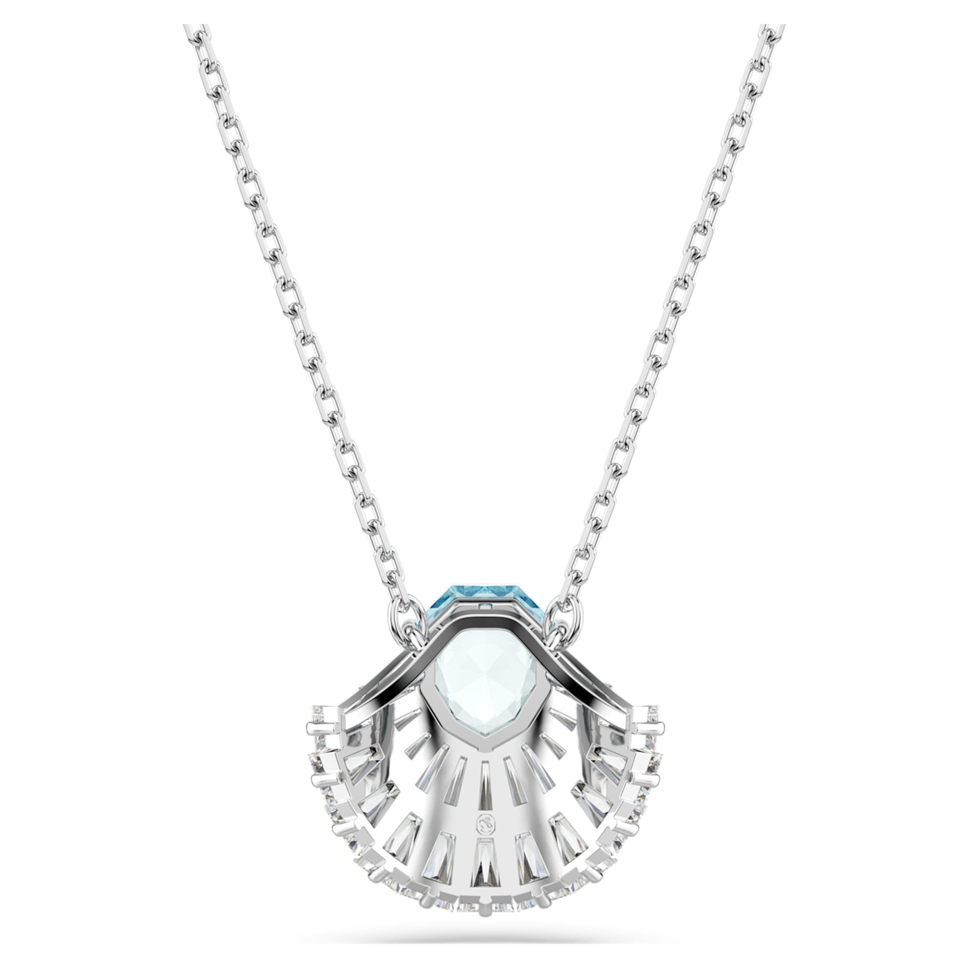 SWAROVSKI Idyllia Blue Shell Pendant Rhodium Plated Necklace
