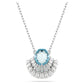 SWAROVSKI Idyllia Blue Shell Pendant Rhodium Plated Necklace