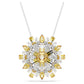 Swarovski Idyllia Yellow Crystal Flower Pendant Necklace & Brooch