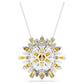 Swarovski Idyllia Yellow Crystal Flower Pendant Necklace & Brooch
